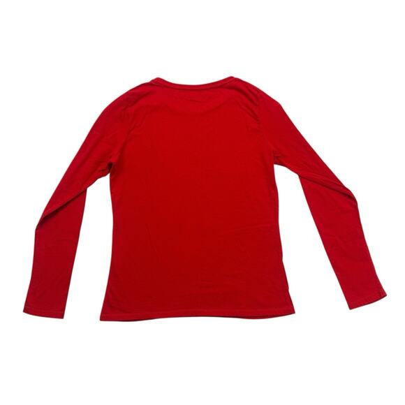 Christmas Shirt Womens Medium M Red Santa Claus Presents Long Sleeve Holiday - Picture 2 of 12